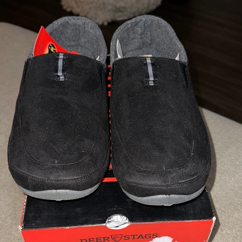 Deer Stags Men's Black Suede Loafers